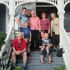 Reuben, Andrew, Uncle Jim, Anne, Jean. Dave, Katherine holding Daniel. Charlottetown, 2017.