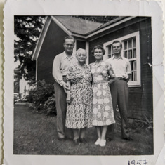 Duncan, Effie, Charlotte and Jim, taken in Glencoe 1957.