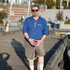 Wade at Yarrow Bay on dock Standing Photo #1