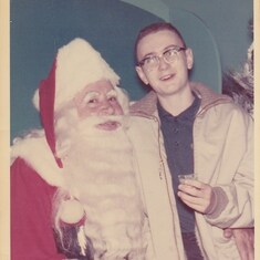 Gene Little with Santa early high school