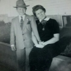 Our little brother, Roger and I in Lewiston, they were there living with our grandmother Teed..1957