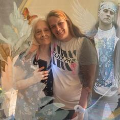 Me and my mom and wally at mom's house after we found out 
he passed away and he is our guardian angel now
