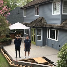 Working on the New Deck with Matthew