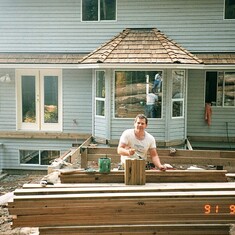 Walter Working on the Old Deck