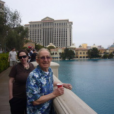 Road Trip we were at the Belagio in Las Vegas Dad hadn't been there since the 60's he was blown away.