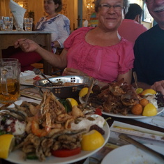 Biggest meal ever - Athens, Greece, Cruise 2013