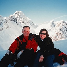 Walt and Lisa in Cat Skiing in Fernie B.C. 