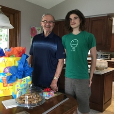 Dad and Christopher - 79th Birthday 2017