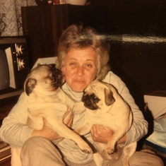 She loved those doggies 
