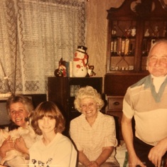Aunt Linda , me , grandma and pop 