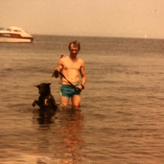 Dad and Dingo in Edgewater 