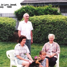 Dad, Jewell, Jo Lynn, Jill & Cody, San Jose,1998