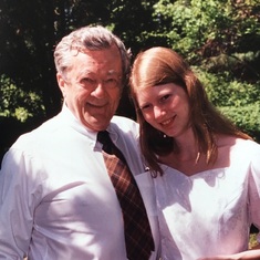 Proud grandfather with Sarah
