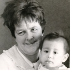 Our Mother with Wanda's daughter, Tosha as a baby.