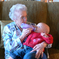 Great Grandma Feeding Taylor Selby