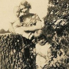 Aunt Anna holding Lloyd Simpson