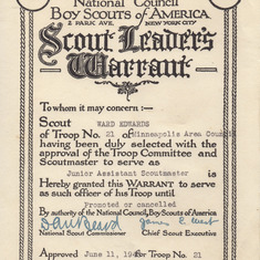 Scout certificate