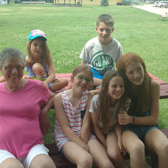 Becky and the grandkids