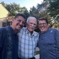 Tim, Warren and Brent at Warren's 80th BD Party