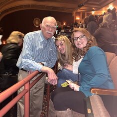 Seeing "Wicked" with Granddaughters Lindsay and Rachel