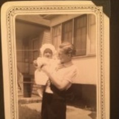Joyce with her mom-date unknown (from photo album Joyce brought to Buffalo)