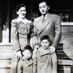 1944 (Detroit, MI): Claire, Henry, Wayne, Warren Minami