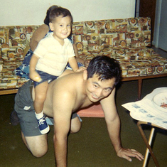 1967 (Washington, DC): Warren and Wayde at the Fessenden St. house.