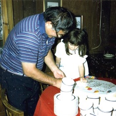 1988 (Potomac, MD): Warren and Carla at Warren's 50th birthday party