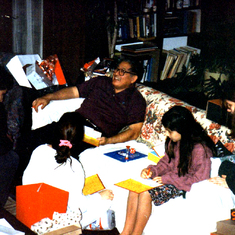 1994 (Potomac, MD): Doug, Stephanie, Warren, Carla and Susan at Christmas