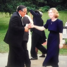 1994 (Potomac, MD): Warren and Linda Zygo at Stephanie's wedding