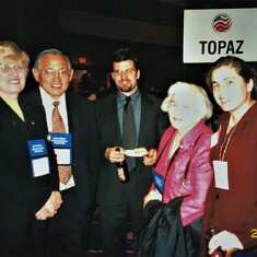 2000 (Washington, DC): Carol, Warren, John Conger, Claire, Kristine at National Japanese American Memorial Foundation event.