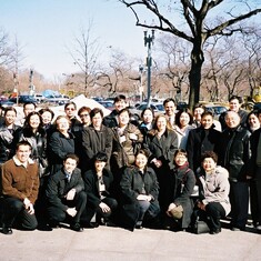 2003 (Washington, DC): Warren providing a docent tour of the National Japanese American Memorial to Patriotism to the 2003 JACL/OCA Leadership Conference participants.