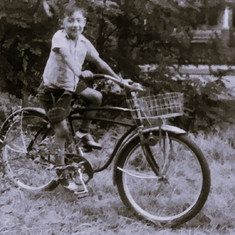 1946ish (Washington, DC): Warren and his bike