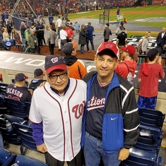 2019 (Washington, DC): Warren and Doug at Nats game.