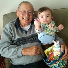 2012 (Potomac, MD): Warren and Conner at Easter