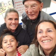 Wayne,. granddaughter Treva, Great grandaughter Alexa and Val 2018 hiking Lake Berryessa CA, 91