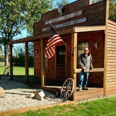 Waynes man cave, Black Wolf Trading Post, built for him by daughter Valerie with Love 2016, 89 yrs old