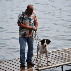 Dad and Nate on the lake