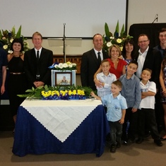 Wayne's AUS family after Sydney Memorial Service at Gymea Baptist Church 30.3.15