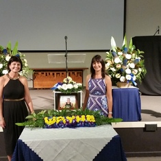Wayne's sisters Rayna & Gail at Memorial Service, Gymea Baptist Church 30.3.15