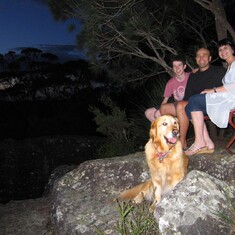 Overlooking the Woronora River, Bangor (Sydney) with sister Rayna, nephew Jayden & Golden Retriever Lani (Nov 2010)