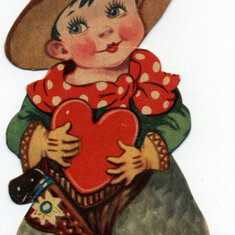 Valentines given to Wayne in school. This one from Dewey Carr. 