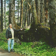 Showing off Oregon.  Cape Lookout, 2000.  MSA