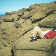 Sunbathing near Depoe Bay, 1998.  MSA