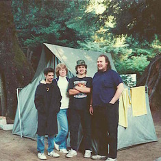Campout with the kids.  Beverly Beach, 1989.  MSA