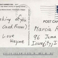 Postcard to cheer me up.  And it's "prozac".  MSA