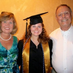 With daughter Jill and granddaughter Evelyn at her college graduation