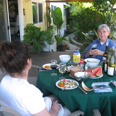 Breakfast at Weldon's house, 2007