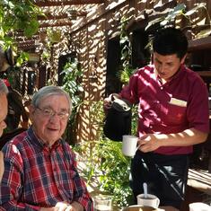 Enjoying Breakfast & Cafe de Olla in Rosarito with Chris and the Arciniegas/Zaragozas April '15.