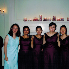 Theta friends and bridesmaids at Sally's wedding - May 2003